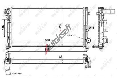 NRF Chladič vody NRF 58376, 58376 NRF Chladič vody NRF 58376, 58376