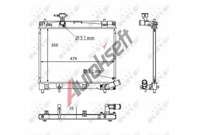 NRF Chladič vody NRF 58384, 58384 NRF Chladič vody NRF 58384, 58384
