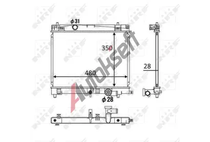 NRF Chladič vody NRF 58501, 58501 NRF Chladič vody NRF 58501, 58501