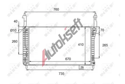 NRF Chladič vody NRF 58509, 58509 NRF Chladič vody NRF 58509, 58509