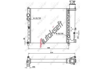 NRF Chladič vody NRF 58714, 58714 NRF Chladič vody NRF 58714, 58714