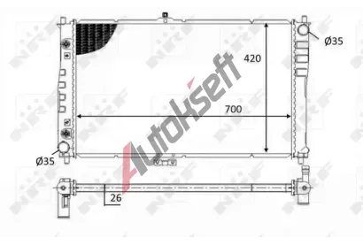 NRF Chladič vody NRF 59019, 59019 NRF Chladič vody NRF 59019, 59019