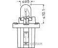 OSRAM rovka 12V 2W BX8,5d OS 2722MFX, 2722MFX