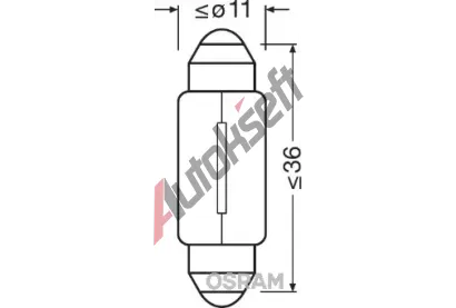 OSRAM rovka 12V 10W SV8,5-8 OS 6461, 6461