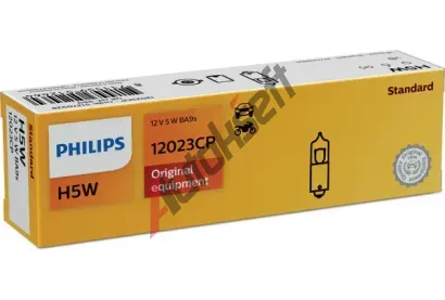 PHILIPS rovka H5W 12V 5W BA9s PHI 12023CP, 12023CP