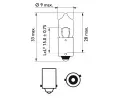 PHILIPS rovka H6W 12V 6W BAX9s PHI 12036B2, 12036B2