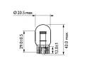 PHILIPS rovka W21/5W 12V 21/5W W3x16d PHI 12066B2, 12066B2