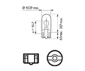 PHILIPS rovka W3W 12V 3W W2.1x9.5d PHI 12256B2, 12256B2