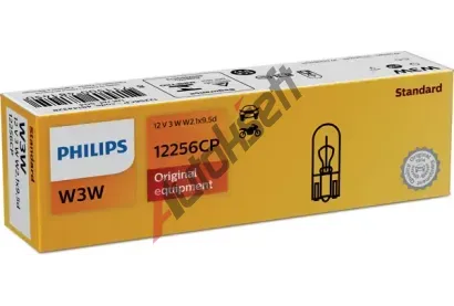 PHILIPS rovka W3W 12V 3W W2.1x9.5d PHI 12256CP, 12256CP