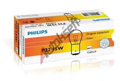 PHILIPS rovka s patic 12V 15W BA15s PHI 12401CP, 12401CP