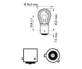 PHILIPS rovka PY21W 12V 21W BAU15s PHI 12496NAB2, 12496NAB2