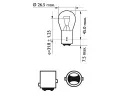 PHILIPS rovka P21/5W 12V 21/5W BAY15d PHI 12499B2, 12499B2