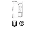 PHILIPS rovka 12V 1,2W W2x4,6d PHI 12516B2, 12516B2