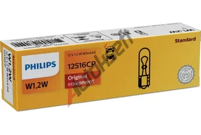 PHILIPS rovka 12V 1,2W W2x4,6d PHI 12516CP, 12516CP