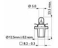 PHILIPS rovka 12V 1,2W BAX8,5d/2 PHI 12598B2, 12598B2