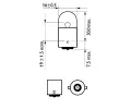 PHILIPS rovka R10W 12V 10W BA15s PHI 12814B2, 12814B2