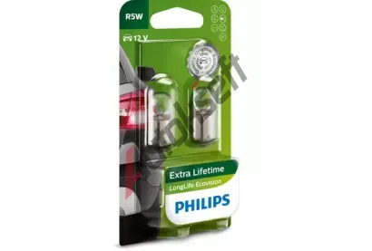 PHILIPS rovka R5W 12V 5W BA15s LongLife EcoVision PHI 12821LLECOB2, 12821LLECOB2