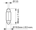 PHILIPS rovka C10W 12V 10W SV8,5 PHI 12866B2, 12866B2