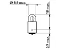 PHILIPS rovka T3W 12V 3W BA9s PHI 12910CP, 12910CP