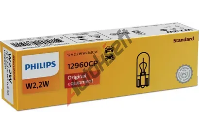 PHILIPS rovka W2,3W 12V 2W W2.1x9.5d PHI 12960CP, 12960CP