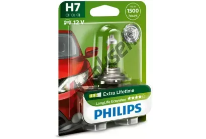 PHILIPS rovka H7 12V 55W PX26d LongLife EcoVision PHI 12972LLECOB1, 12972LLECOB1