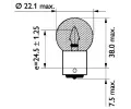 PHILIPS rovka 24V 15W BA15s PHI 13401CP, 13401CP