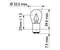 PHILIPS rovka 24V 15W BA15d PHI 13402CP, 13402CP