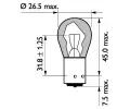 PHILIPS rovka PY21W 24V 21W BAU15s MasterLife PHI 13496MLCP, 13496MLCP