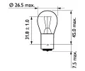 PHILIPS rovka P21W 24V 21W BA15s PHI 13498B2, 13498B2