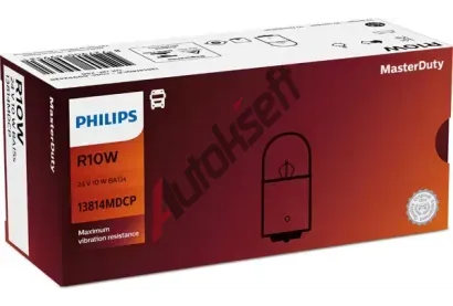 PHILIPS rovka R10W 24V 10W BA15s MasterDuty PHI 13814MDCP, 13814MDCP