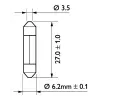 PHILIPS rovka 24V 3W SV6 PHI 13818CP, 13818CP