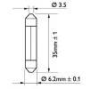 PHILIPS rovka C3W 24V 3W SV6 PHI 13848CP, 13848CP