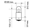 PHILIPS rovka T4W 24V 4W BA9s PHI 13929CP, 13929CP