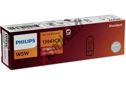 PHILIPS rovka W5W 24V 5W W2,1x9,5d PHI 13961CP, 13961CP