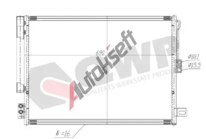 QWP Kondenz�tor klimatizace QWP WAC446, WAC446