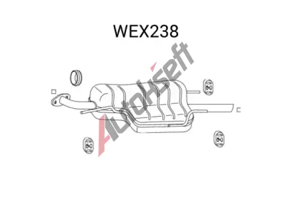 QWP Zadn tlumi vfuku QWP WEX238, WEX238