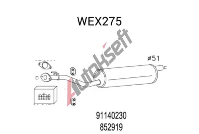 QWP Zadn� tlumi� v�fuku QWP WEX275, WEX275