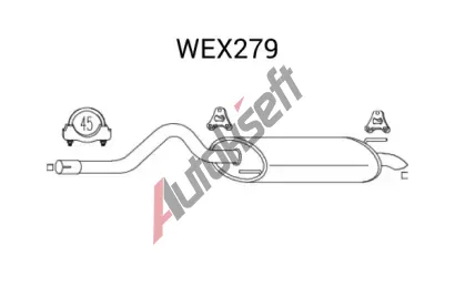 QWP Zadní tlumič výfuku QWP WEX279, WEX279  QWP Zadní tlumič výfuku QWP WEX279, WEX279