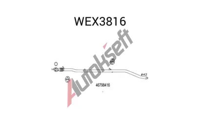 QWP Výfuková trubka QWP WEX3816, WEX3816 QWP Výfuková trubka QWP WEX3816, WEX3816