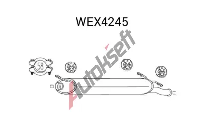 QWP Zadn tlumi vfuku QWP WEX4245, WEX4245
