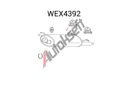 QWP Zadní tlumič výfuku QWP WEX4392, WEX4392 QWP Zadní tlumič výfuku QWP WEX4392, WEX4392