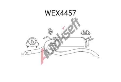 QWP Zadní tlumič výfuku QWP WEX4457, WEX4457  QWP Zadní tlumič výfuku QWP WEX4457, WEX4457