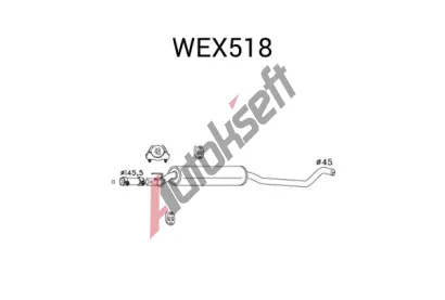 QWP Střední tlumič výfuku QWP WEX518, WEX518 QWP Střední tlumič výfuku QWP WEX518, WEX518