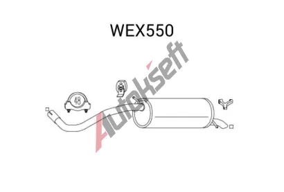 QWP Zadní tlumič výfuku QWP WEX550, WEX550  QWP Zadní tlumič výfuku QWP WEX550, WEX550