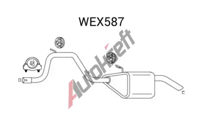 QWP Zadní tlumič výfuku QWP WEX587, WEX587  QWP Zadní tlumič výfuku QWP WEX587, WEX587