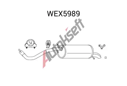 QWP Zadní tlumič výfuku QWP WEX5989, WEX5989  QWP Zadní tlumič výfuku QWP WEX5989, WEX5989