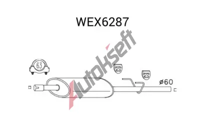 QWP Stedn tlumi vfuku QWP WEX6287, WEX6287