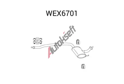 QWP Střední tlumič výfuku QWP WEX6701, WEX6701 QWP Střední tlumič výfuku QWP WEX6701, WEX6701