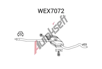 QWP Střední tlumič výfuku QWP WEX7072, WEX7072  QWP Střední tlumič výfuku QWP WEX7072, WEX7072