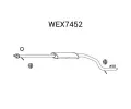 Střední tlumič výfuku QWP ‐ QWP WEX7452  Střední tlumič výfuku QWP ‐ QWP WEX7452